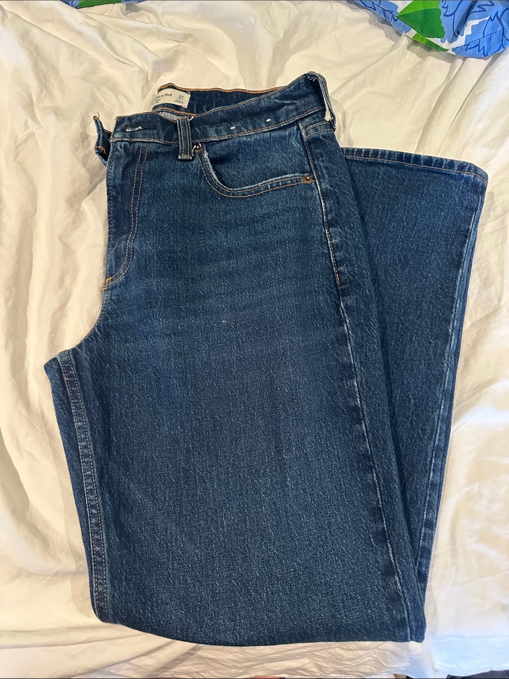 Abercrombie & Fitch Low Rise Baggy Dark Blue Jeans